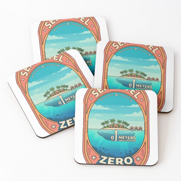 Item preview,  "SEA LEVEL ZERO" Maldives badge design - a beautiful yet thought-provoking design that celebrates the Maldives while raising environmental awareness! designed and sold by buycostarica.