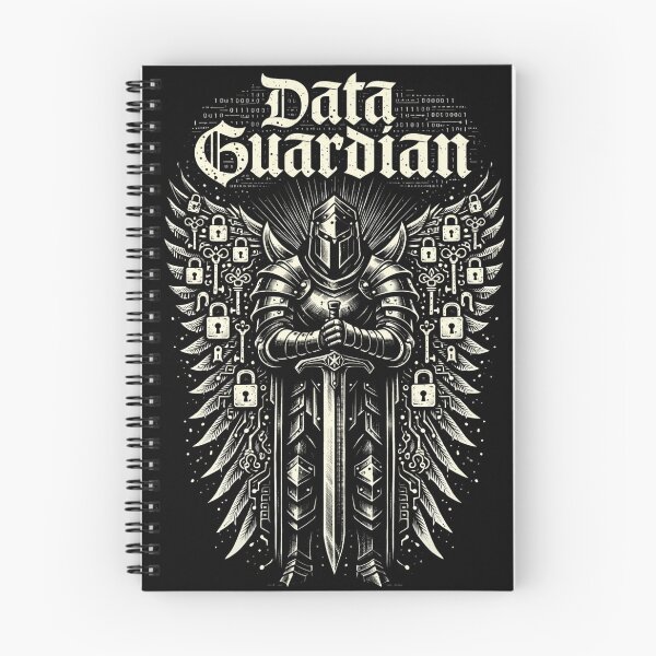 Item preview, Data Guardian - Medieval Cybersecurity Knight & Binary Art designed and sold by Next Level Prints.