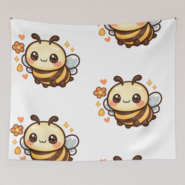Item preview, Kawaii Bee – Cute Retro Honeybee Logo designed and sold by Dax Studio.