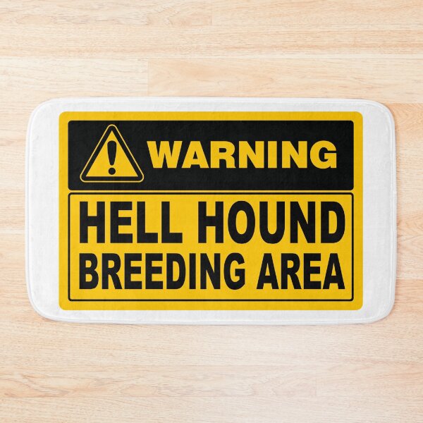 Item preview, Warning; Hellhound; Breeding Area; designed and sold by StickerApe.