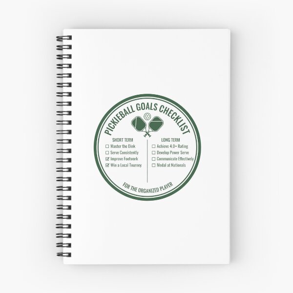 Item preview, Pickleball Goals Checklist T-Shirt | Type-A Organized Player Gift | Achievement Driven Court Apparel designed and sold by FitEnvy.