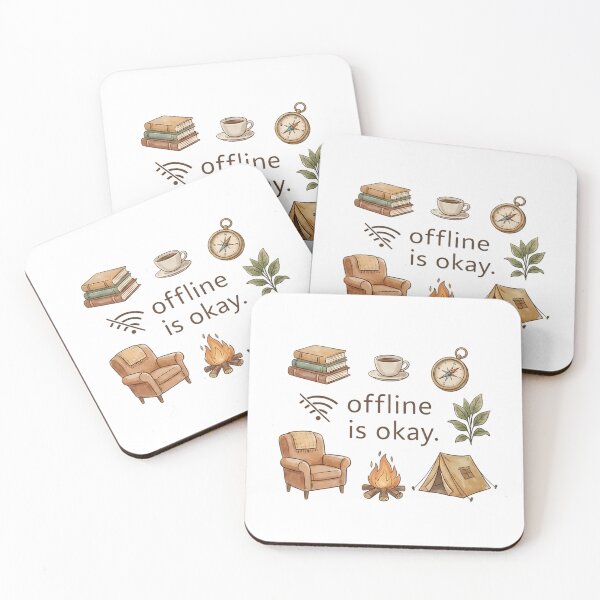 Item preview, Offline Is Okay – Cozy Slow Living Digital Detox Quote designed and sold by SoulenCify.
