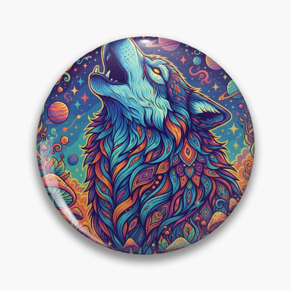 Item preview, Trendy wolf Animal Art Print - Psychedelic Bear designed and sold by Mindwork Creative Arts.