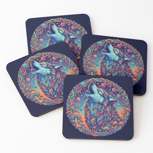 Item preview, Trendy wolf Animal Art Print - Psychedelic Bear designed and sold by Mindwork Creative Arts.