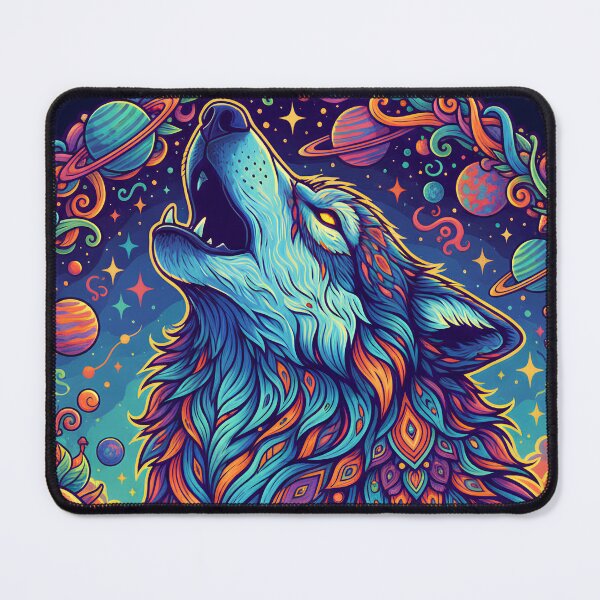 Item preview, Trendy wolf Animal Art Print - Psychedelic Bear designed and sold by Mindwork Creative Arts.