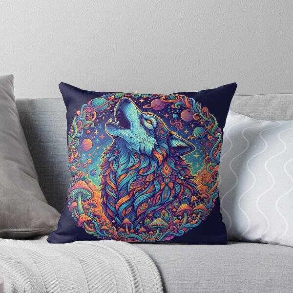 Item preview, Trendy wolf Animal Art Print - Psychedelic Bear designed and sold by Mindwork Creative Arts.