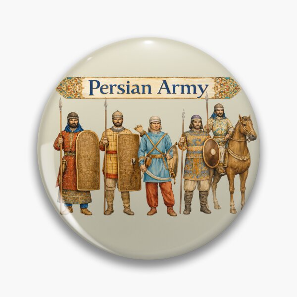 Item preview, Persian Army Ancient Warrior Illustration designed and sold by Retr0Tshirts.