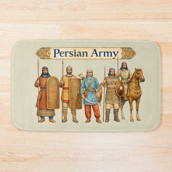 Item preview, Persian Army Ancient Warrior Illustration designed and sold by Retr0Tshirts.