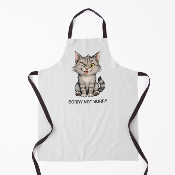 Item preview, Funny Grey Cat - Sorry Not Sorry designed and sold by QuirkySpark.