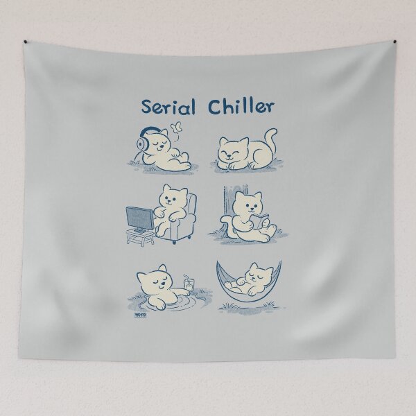 Item preview, Serial Chiller Cat designed and sold by World Domination For Cats ®.