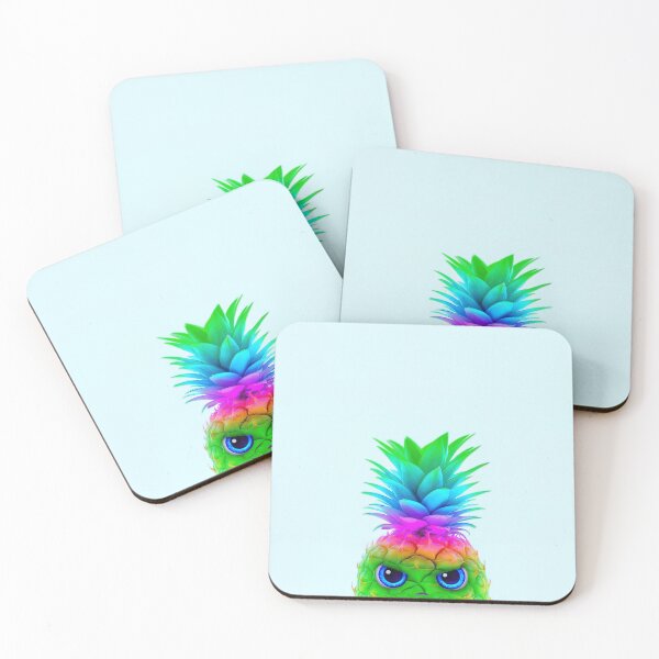 Item preview, Grumpy Neon Pop Pineapple designed and sold by SQSHD-Pineapple.