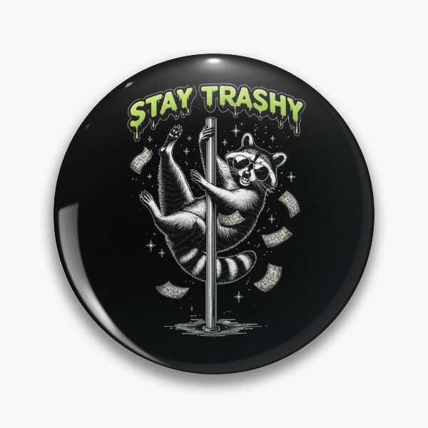 Item preview, Raccoon Stay Trashy – Pole Dancing Raccoon Illustration designed and sold by zuzzelek44.