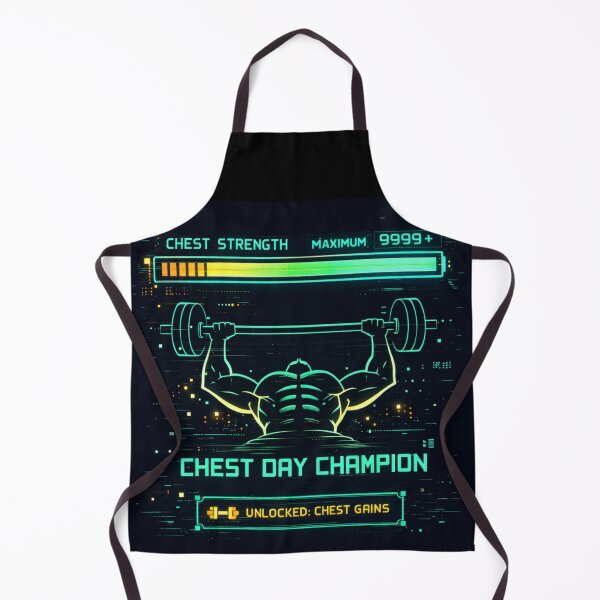 Item preview, Chest Day Champion Gaming HUD - Maximum Strength 9999+ designed and sold by ZenyxWear.