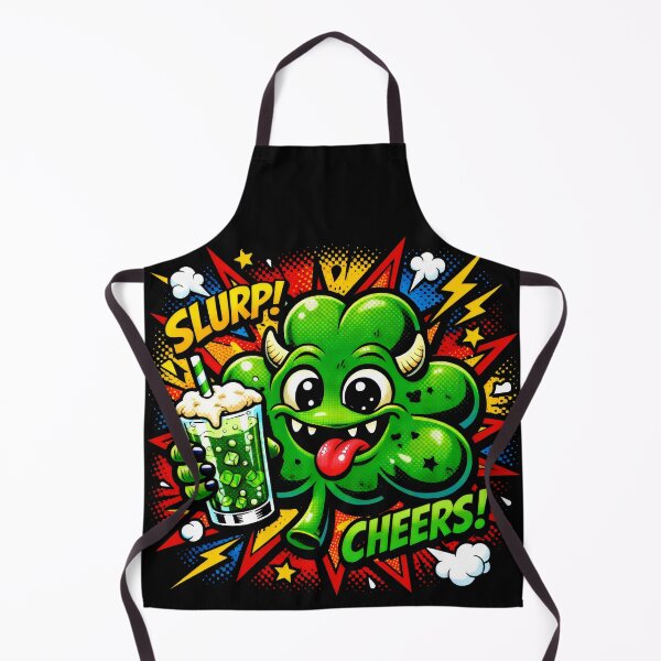 Item preview, Slurp Cheers Shamrock Design with Fizzy Drink and Comic Celebration for St. Patrick’s Day designed and sold by SplashTastic.