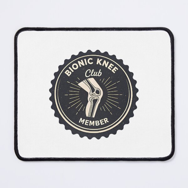 Item preview, Bionic Knee Club Member – Knee Replacement Humor Logo Design designed and sold by VividOrganica.
