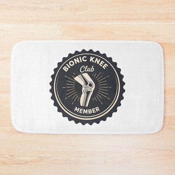 Item preview, Bionic Knee Club Member – Knee Replacement Humor Logo Design designed and sold by VividOrganica.