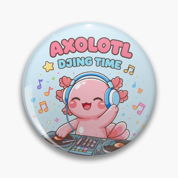 Item preview, Cute Axolotl DJ in Kawaii Funny Style designed and sold by Sitchko.