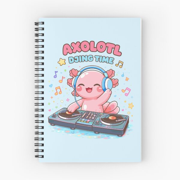 Item preview, Cute Axolotl DJ in Kawaii Funny Style designed and sold by Sitchko.