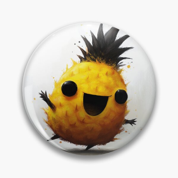 Item preview, Excited Grunge Cartoon Pineapple designed and sold by SQSHD-Pineapple.