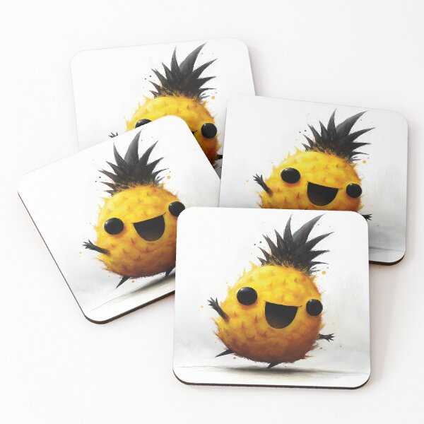Item preview, Excited Grunge Cartoon Pineapple designed and sold by SQSHD-Pineapple.