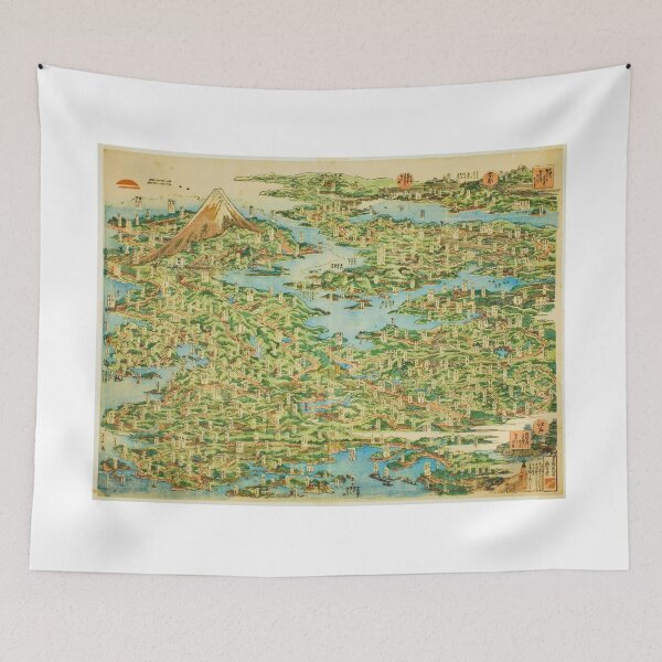 Item preview, Panoramic Map of the Tokaido Road - Vintage Hokusai Art designed and sold by Open Canvas.