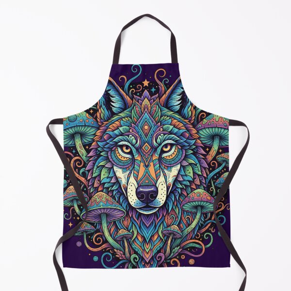 Item preview, Wolf Animal Art Print - Psychedelic Wolf designed and sold by Mindwork Creative Arts.