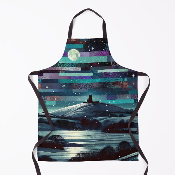 Item preview, Winter Night Over the Tor | Mystical Moonlit Landscape Wall Art designed and sold by Stoneflower-Art.