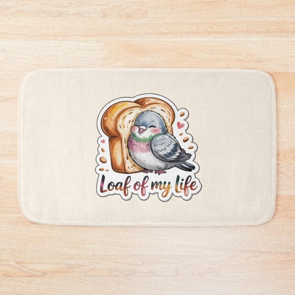 Item preview, Valentine Loaf of My Life Funny Pigeon Bread Love Sticker designed and sold by Nuist25.