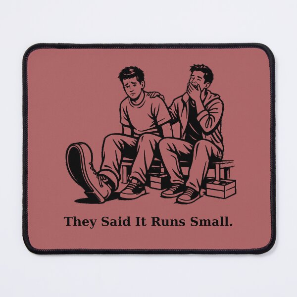 Item preview, They Said It Runs Small. Funny Gay Couple Shoe Mishap designed and sold by Elando1212.