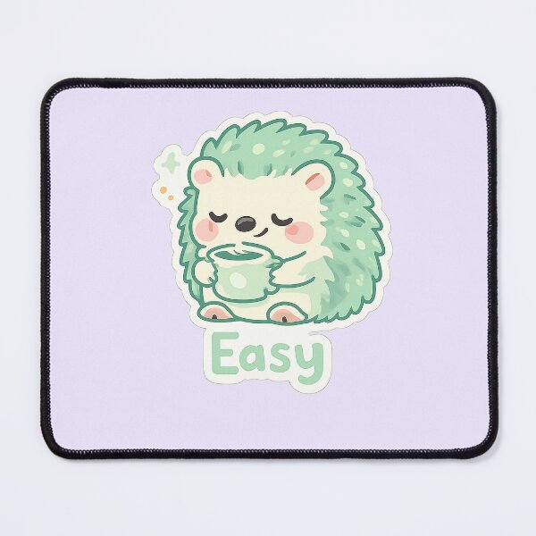 Item preview, Easy Hedgehog – Calm Cozy Reminder Quote designed and sold by Still Breathing Studio.
