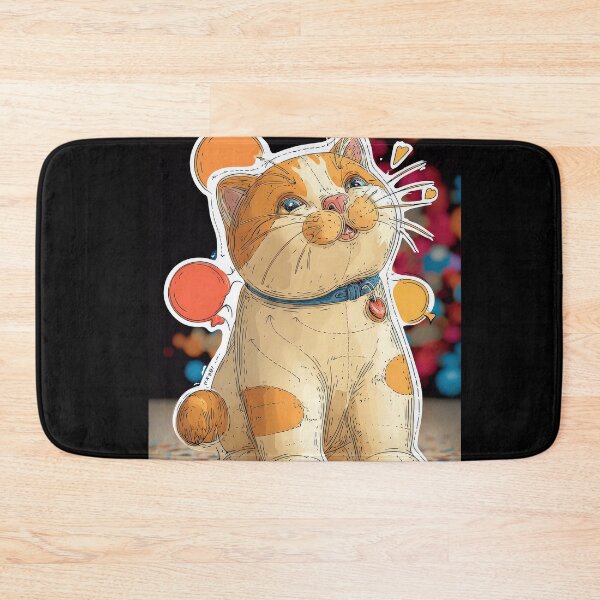 Item preview, Cute Comic Kitten with Speech Bubble Illustration designed and sold by Grafititee.