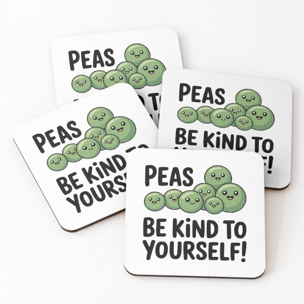 Item preview, Peas Be Kind to Yourself! Cute Pea Pun designed and sold by PMCreative.