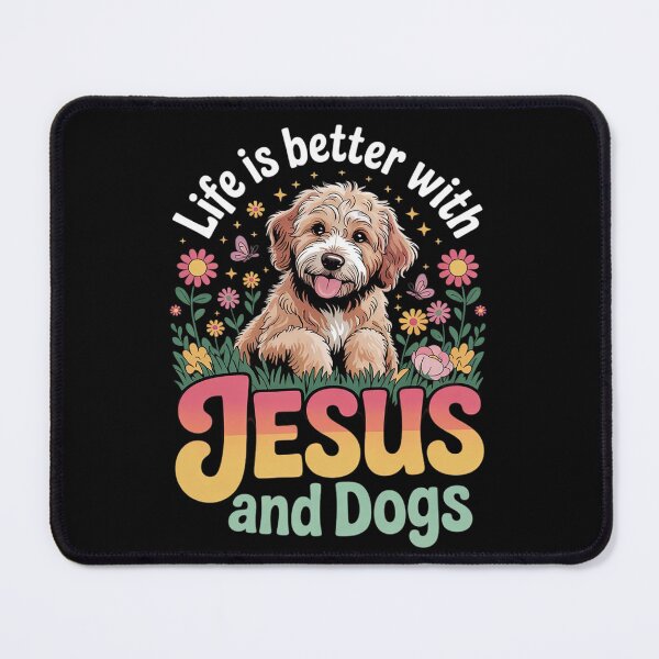 Item preview, Jesus Christian Floral Life Is Better With Jesus And Dogs  designed and sold by VerseFarm.