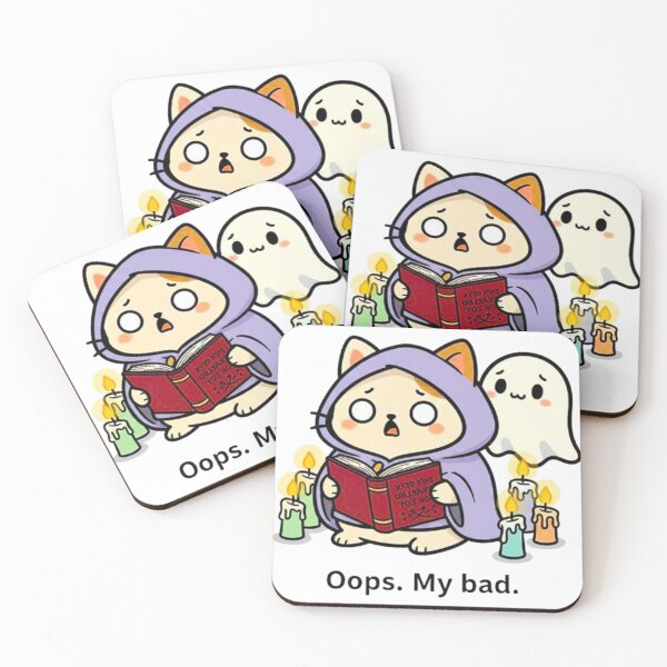 Item preview, Cute Mochi Paw: Oops. My Bad! Cat Sticker / Cute Cat Illustration designed and sold by MT-Hub | Art for Every Soul.