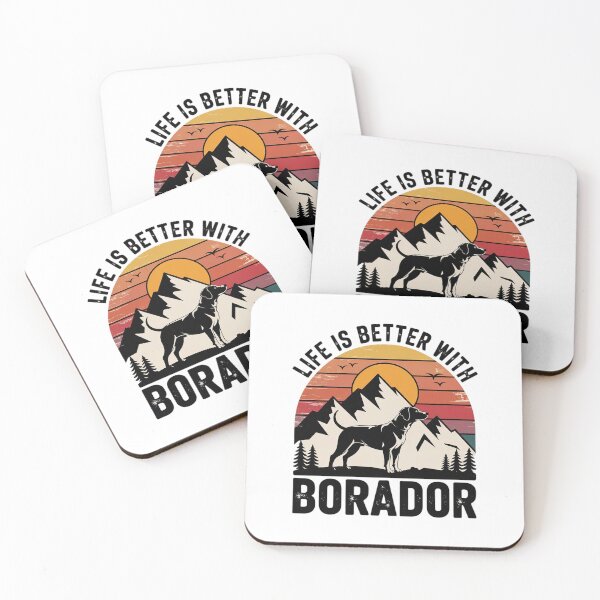 Item preview, Life Better Borador Vintage Dog Mom Dad  designed and sold by VerseFarm.