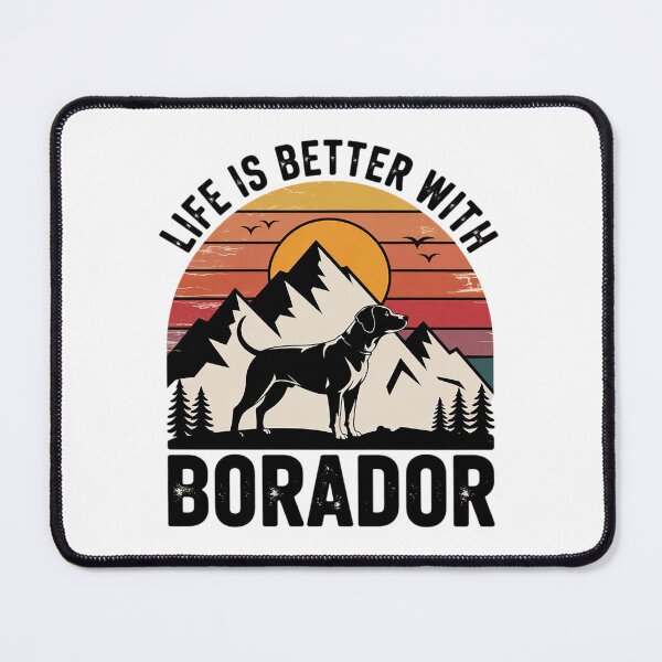 Item preview, Life Better Borador Vintage Dog Mom Dad  designed and sold by VerseFarm.