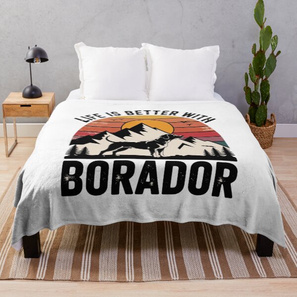 Item preview, Life Better Borador Vintage Dog Mom Dad  designed and sold by VerseFarm.