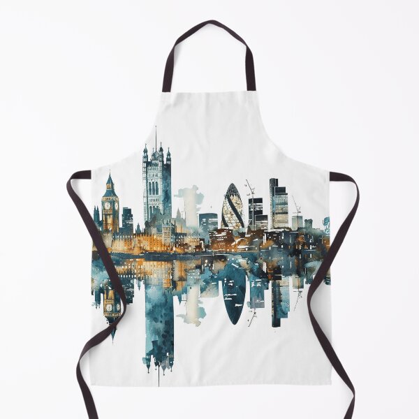 Item preview, Artistic London Skyline Watercolor with Reflection designed and sold by CharlieDesings.