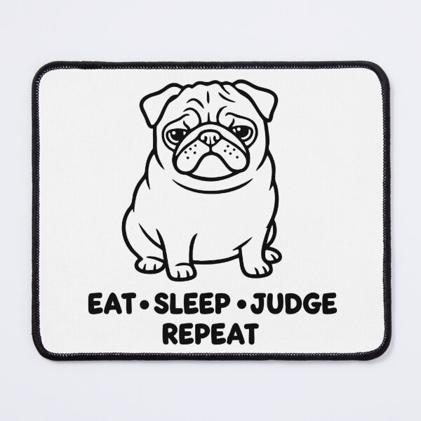 Item preview, Pug Judgment Line Art designed and sold by Tong4130.