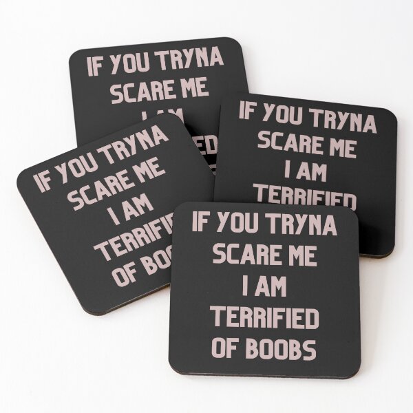 Item preview, Tryna Scare Terrified Boobs Pun designed and sold by Valascanza.