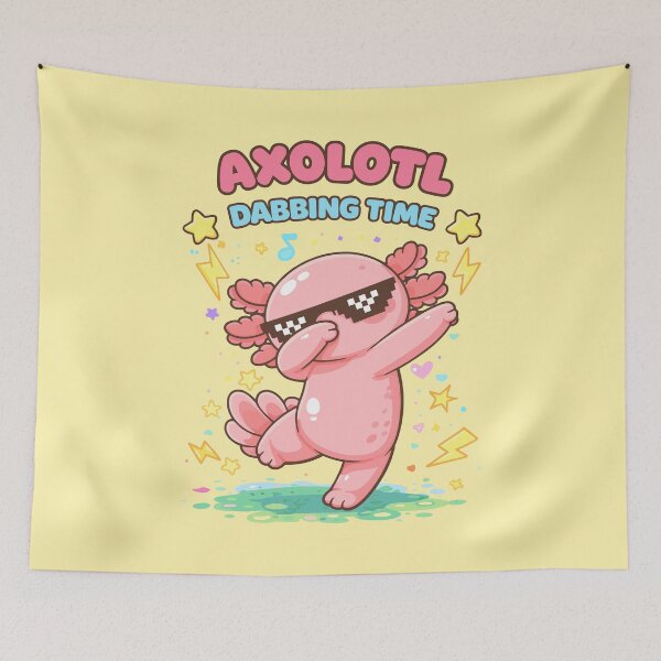 Item preview, Cute Axolotl Dabbing in Kawaii Funny Style designed and sold by Sitchko.