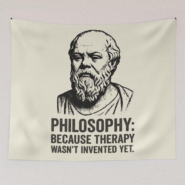 Item preview, Socrates Philosophy Shirt - Philosophy: Because Therapy Wasn’t Invented Yet.( Socrates Meme Collection). designed and sold by SaraSumi.