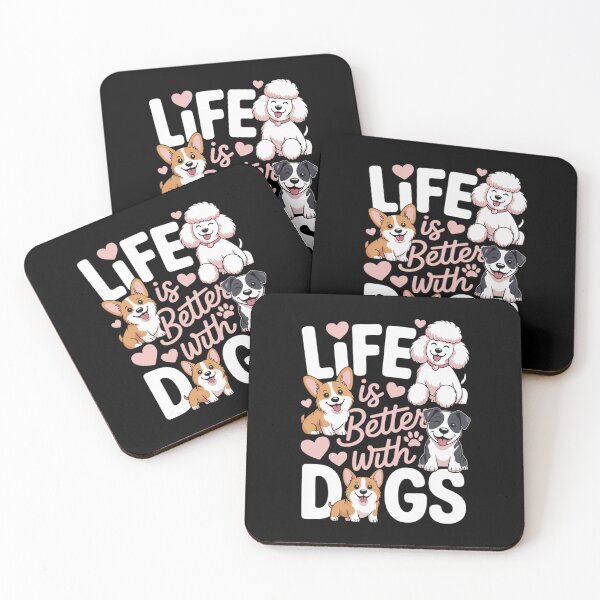 Item preview, Life Is Better With Dogs Cute Dog Lover Men Women Kids  designed and sold by RsFilsingerArt.