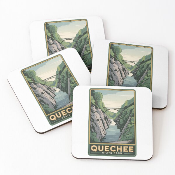 Item preview, Quechee State Park Vermont – Vintage Travel Poster Illustration designed and sold by VividOrganica.