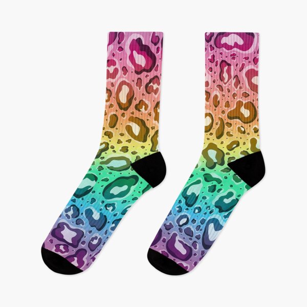 Item preview, Rainbow Gradiant With Rainbow Pastel Cheetah Leopard Print designed and sold by Goolsby-Designs.
