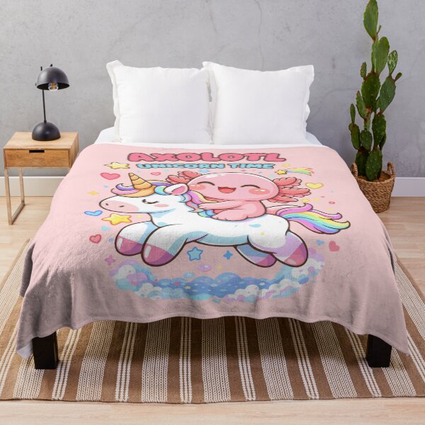 Item preview, Cute Axolotl Riding a Unicorn in Kawaii Funny Style designed and sold by Sitchko.