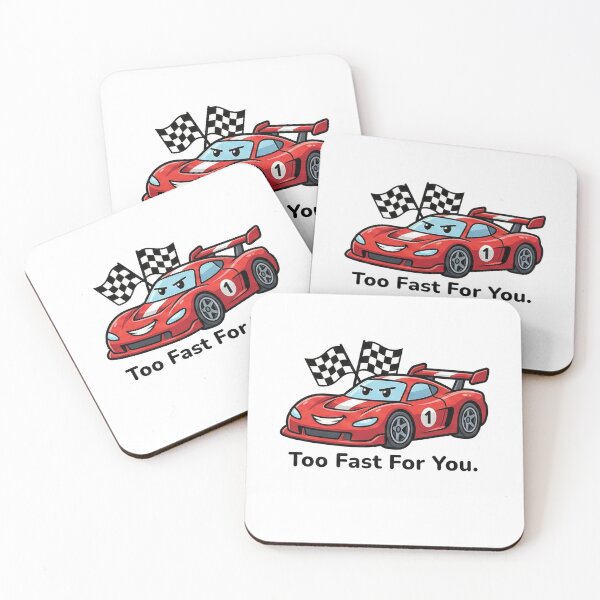 Item preview, Too Fast For You Cartoon Race Car designed and sold by k3rstman1.
