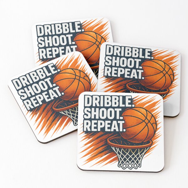 Item preview, Dribble Shoot Repeat – Basketball Motivation T-Shirt designed and sold by rsuniquestyle.