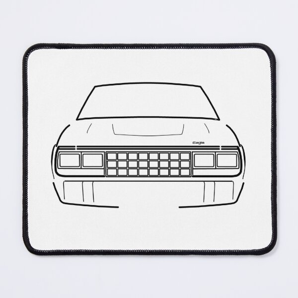 Item preview, AMC Eagle 1980s American classic car black outline designed and sold by soitwouldseem.
