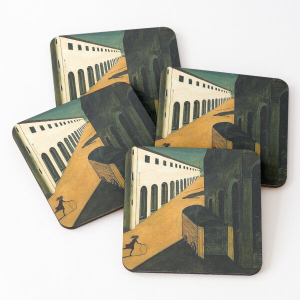 Item preview, The Mystery and Melancholy of a Street (1914) – Giorgio de Chirico | Metaphysical Surreal Street Scene Painting designed and sold by Art Outlaws.